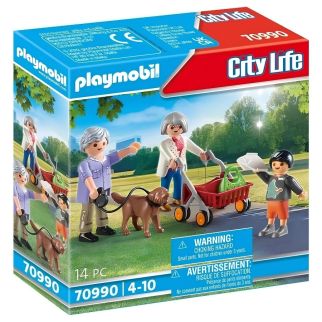 Grands-parents avec petit-fils et chien -Playmobil City Life 70990