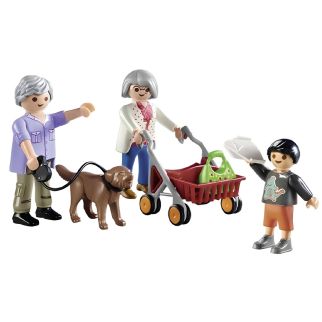 Grands-parents avec petit-fils et chien -Playmobil City Life 70990