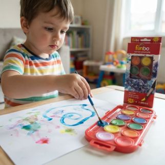 Funbo – Boîte aquarelle 12 couleurs + pinceau – FO-WCC-12