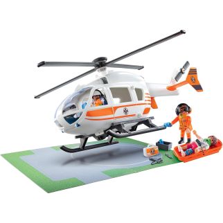 Playmobil City Life – Hélicoptère de Secours avec équipe médicale – 70048