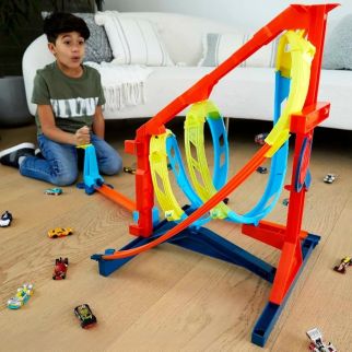 Hot Wheels Action – Circuit Cascade Triple Loop avec Lanceur