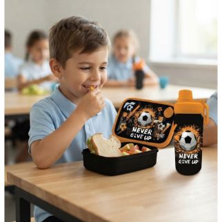 Set de Lunch Box Never Give UpPour Garçon - Must Team