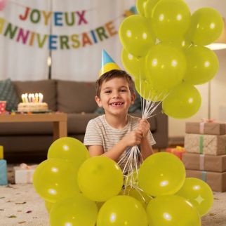 10 ballons Jaunes