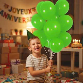 10 ballons Verts