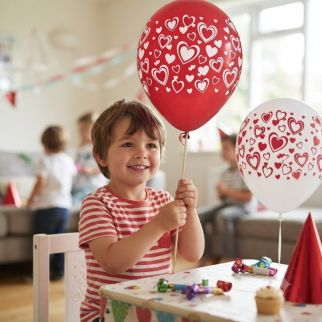 8 BALLONS COEUR COOL