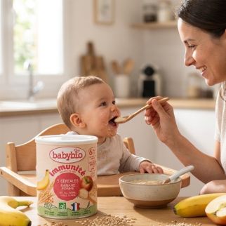 Babybio 5 Céréales Immunité Banane Pomme 220g