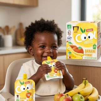 Vitabio Cool Fruits Pomme Banane Bio 4x90g