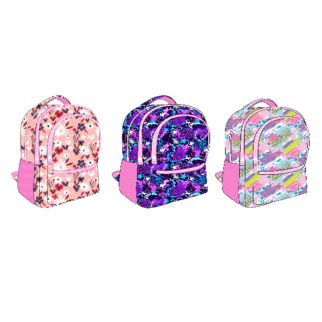 cartable 16" 4Poches Motifs Garçons, Tissu Couleurs Simple + Porte Clé-Modèle 3