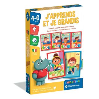 Clementoni J'apprends et Je Grandis – 16 Mini-Puzzles Éducatifs