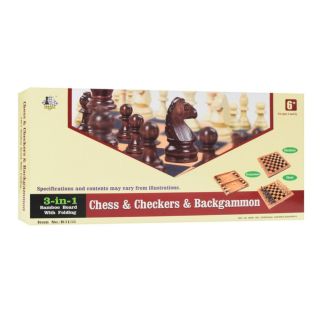 Jeu d'échecs Chess 3 en 1 Bambou board