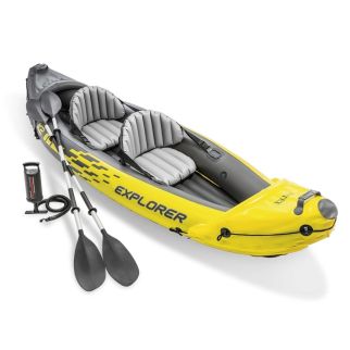 Kayak Gonflable Intex Explorer K2 – 2 Places avec Pagaies et Pompe