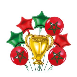 KIT 8 BALLONS CHAMPION MAROC