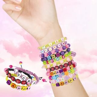 Kit de Fabrication de Bijoux, perles ABC | coffret création bracelets personnalisés