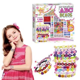 Kit de Fabrication de Bijoux, perles ABC | coffret création bracelets personnalisés