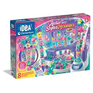 Clementoni L'Atelier des Stylos Édition Messages - Coffret Créatif de Stylos Personnalisés