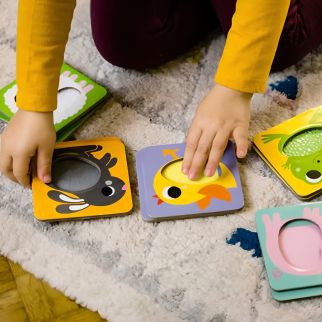 Jeu Éveil La Ferme à Toucher Nathan – Cartes Sensorielles dès 12 Mois