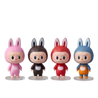 Pack de 4 figurines Labubu "The Monsters", Édition Exciting Macaron