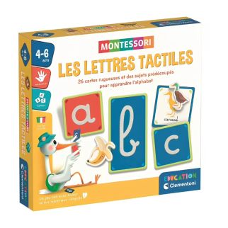 Les lettres tactiles - Montessori - CLEMENTONI