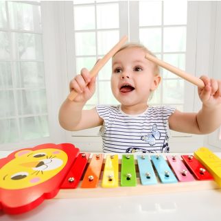 Lion Xylophone En Bois - Manchot