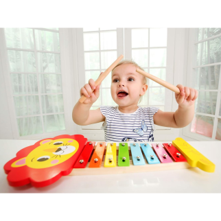 Lion Xylophone En Bois - Manchot