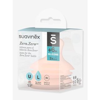 Lot de 2 tétines Zéro Zéro débit dense (L) - SUAVINEX