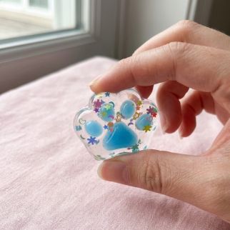 Lot de 5 Mini Squishies Patte de Chat Cristallines – Anti-Stress