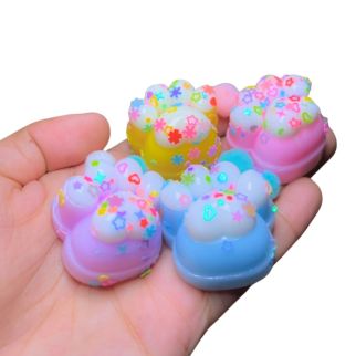 Lot de 4 Mini Squishies Pattes de Chat