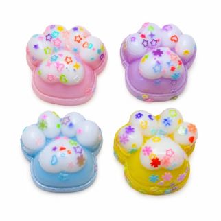 Lot de 4 Mini Squishies Pattes de Chat