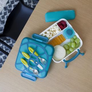 Boîte à Pique-Nique Enfant avec Compartiments et Glacière Réutilisable