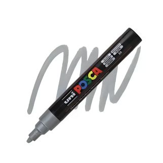 Posca – Marqueur argent, Pointe moyenne 1.8-2.5 mm, Encre métallisée