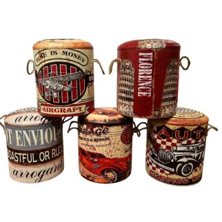 Pouf de rangement ronde - Taille M 30*31cm