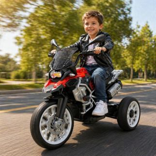 Moto Électrique Enfant 1200 12V – Tricycle Moto GS 3 Roues avec LED et Musique