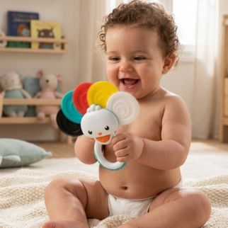 Hochet Paon arc-en-ciel - Clementoni