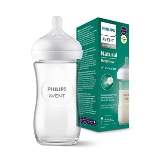 Biberon Avent verre 260 ml Natural 3.0 Tétine 1M+