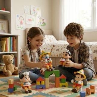 Figurines Pinocchio Collection X4 en PVC