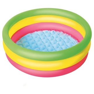 Piscine Gonflable Bestway 152x30cm – 3 Anneaux Colorés pour Enfants