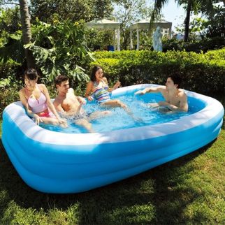 Piscine Gonflable Rectangulaire 2.62m x 1.75m – Grande Piscine Familiale Bestway