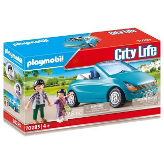 Famille avec voiture, multicolore - Playmobil 70285