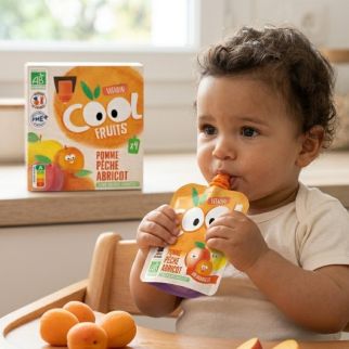 Vitabio Cool Fruits Pomme Pêche Abricot 4x90g