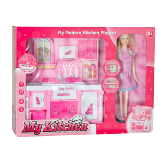 Poupée Avec Ensemble de Cuisine
