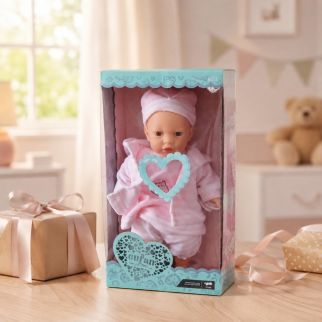Poupée bébé rose avec Tenue et Bonnet, jouet pour enfant