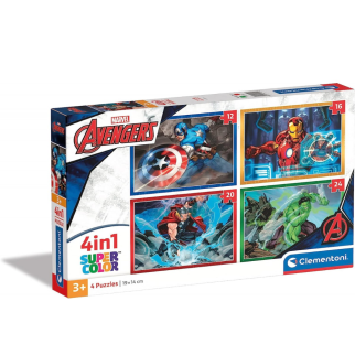 Puzzle 4 en 1 Avengers - Clementoni