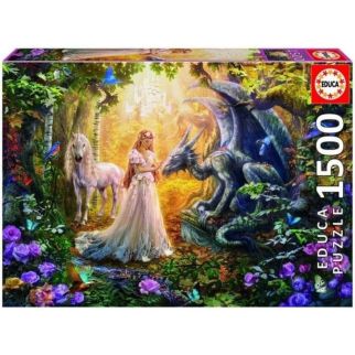 Puzzle Dragon Princesse et Licorne 1500 pcs - Educa