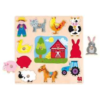Goula – Puzzle Silhouettes ferme, puzzle animaux – GL-53025