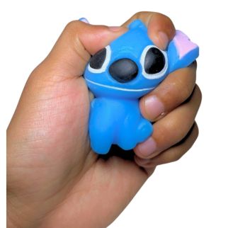 Squishy Stitch Disney avec Pompons – Jouet Anti-Stress Kawaii
