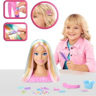 Mattel Barbie – Tête à Coiffer Blonde avec accessoires – JFG81