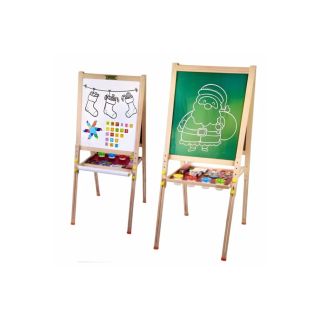 Tableau 2 en 1 a Craie et Feutre En Bois