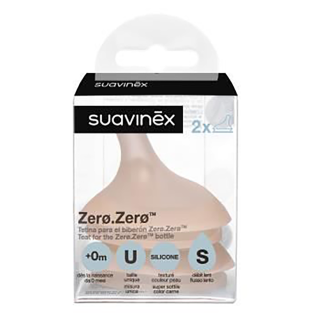 Lot de 2 tétines Zéro Zéro débit lent (S) - SUAVINEX