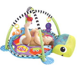 Tapis d’Éveil Tortue 3 en 1 – Play Gym avec Jouets Suspendus et Balles