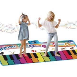 Tapis Piano Géant Musical – Tapis de Danse pour Enfant avec 8 Instruments et Fonction Enregistrement